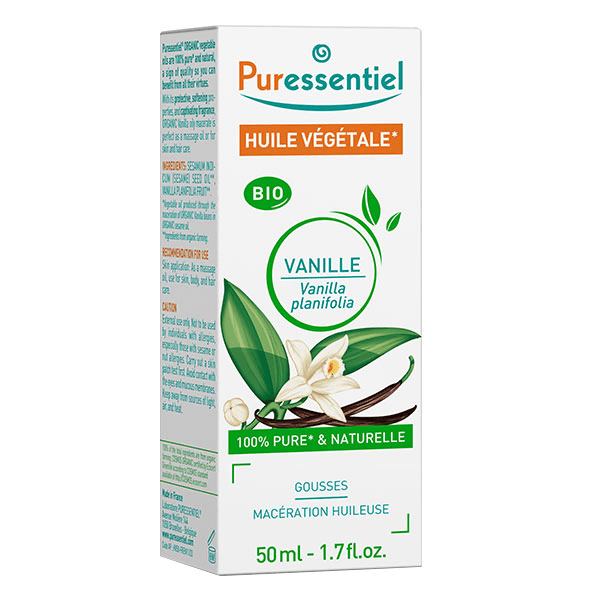 Huiles Vegetales 100% Bio Huile Végétale Vanille 50 ml