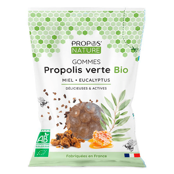 Propos' Nature Apithérapie Gomme de Propolis Miel Eucalyptus Bio 45g