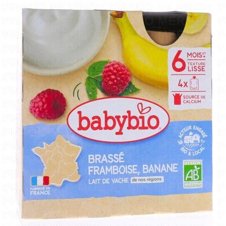 Desserts Lactés - Brassé framboise banane bio dès 6mois 4x85g