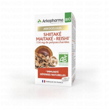 Arkogélules - Shiitaké Maitaké-Reishi bio 40 gélules