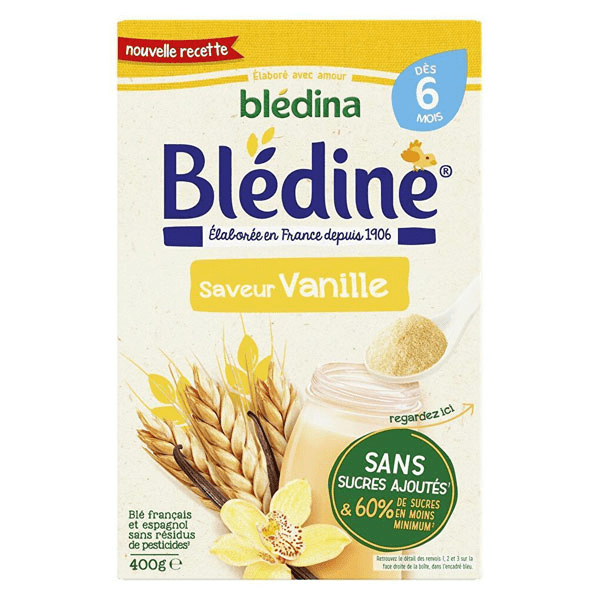 Blédine Céréales Blé & Vanille +6m 400g