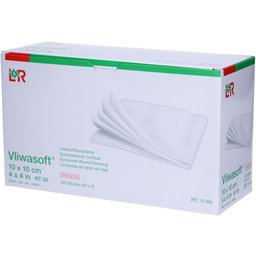 Vliwasoft® Compresse non-tissé stérile 4 plis10 x 10 cm
