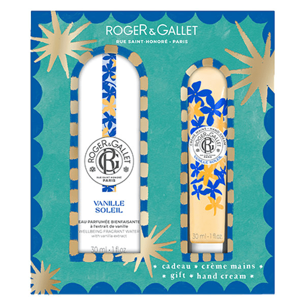 Coffret Eau Parfumée Bienfaisante Vanille Soleil 30ml + Crème Mains 30ml
