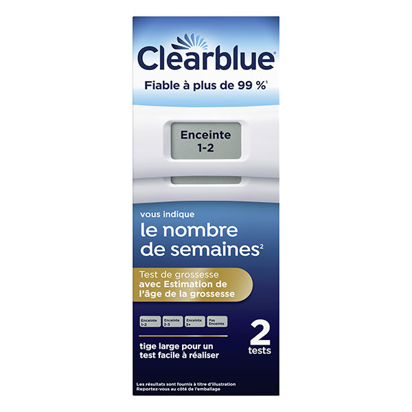 Test de Grossesse Digital Boîte de 2