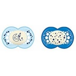 Sucette Silicone Original Night + 16 M Double Pack Bleu