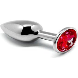 Anal Pleasure Mini Plug Métal Rouge Taille L 1ut