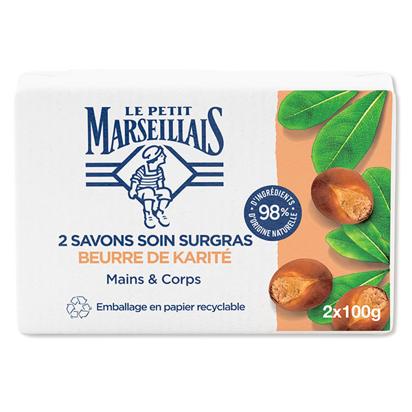 Savon Soin Surgras Beurre de Karité Lot de 2 x 100g