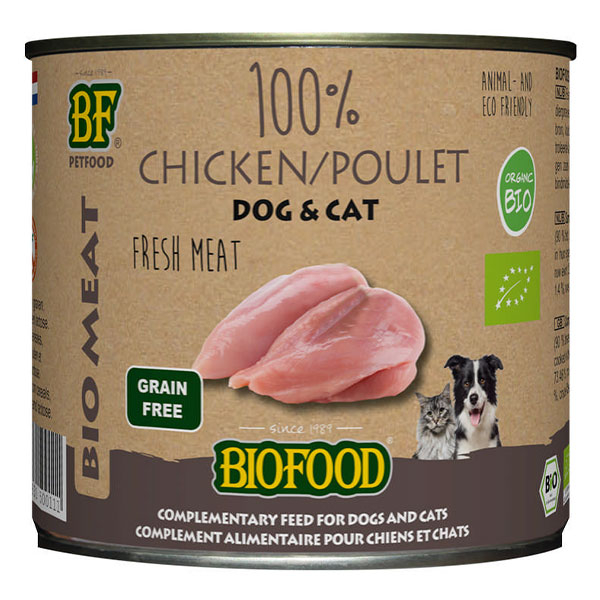 100% viande de poulet Bio - Boîte de 200g