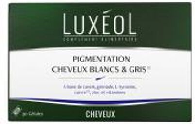 Luxéol Pigmentation Cheveux Blancs & Gris 30 Gélules - Boîte 30 gélules
