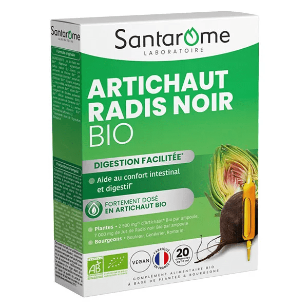- Artichaut Radis Noir Bio - Facilite la digestion - 20 ampoules
