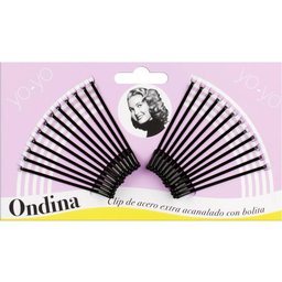 Clip Acier Extra Cannelé Bille Noir 50mm Pack 24uts