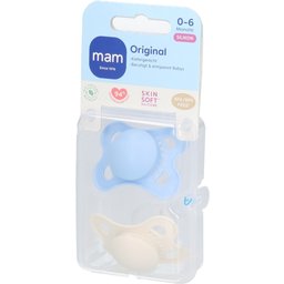 MAM Original Silicone Sucette 0-6 mois Blue