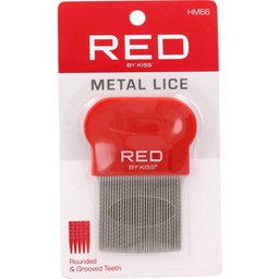 Metal Lice Comb Rounded & Grooved Teeth 1ut