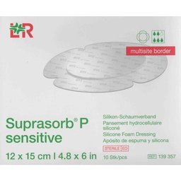 P Sensitive Border Pansement Multisite 12x15cm 10uts