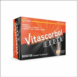 - Complément alimentaire multivitamines - Booster physique et intellectuel - 20 comprimés effervescents goût orange