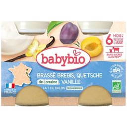 Brassé Au Lait De Brebis, Quetsche de Lorraine et Vanille 2x130g
