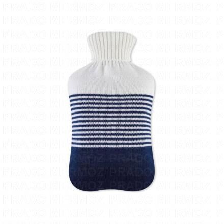 Bouillotte Confort et bien-être marinière bleue