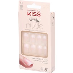 Kiss Salon Acrylic Faux ongles French Nude Taille M