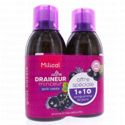 Draineur ultra minceur saveur cassis lot de 2*500ml