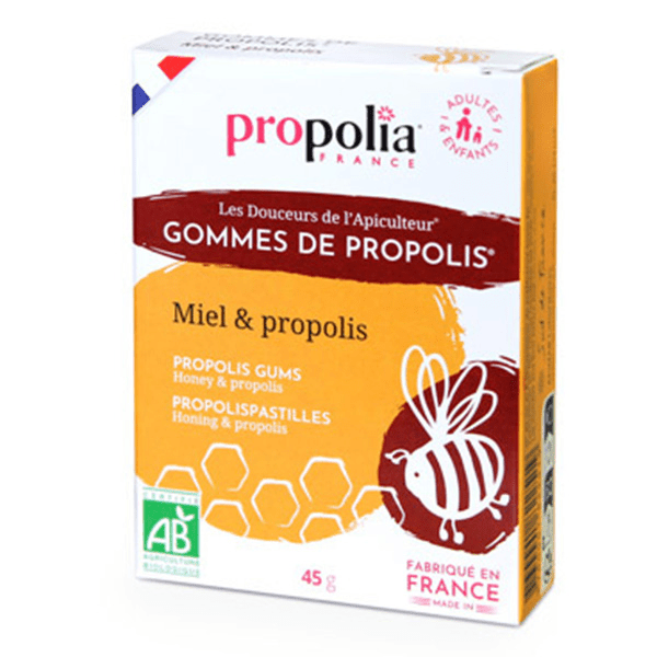 Les Douceurs de l'Apiculteur Gommes de Propolis Miel & Propolis Nature 45 unités