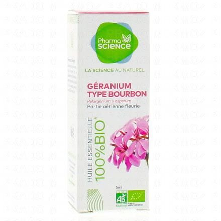 Huile essentielle de Géranium type bourbon bio flacon 5 ml
