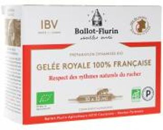 Préparation Dynamisée Bio Gelée Royale 100% Française 10 Ampoules - Boîte 10 ampoules de 10 ml