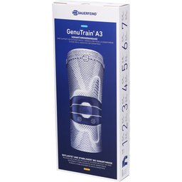 Bauerfeind® GenuTrain® A3 Genouillère taille 3 Titane Droite