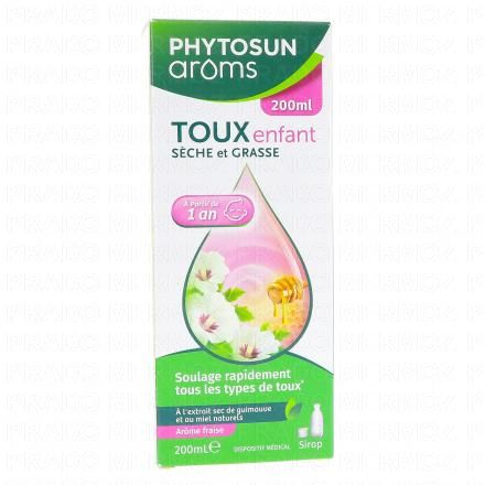 PHYTOSUN AROMS Sirop enfant toux sèche et grasse 200ml