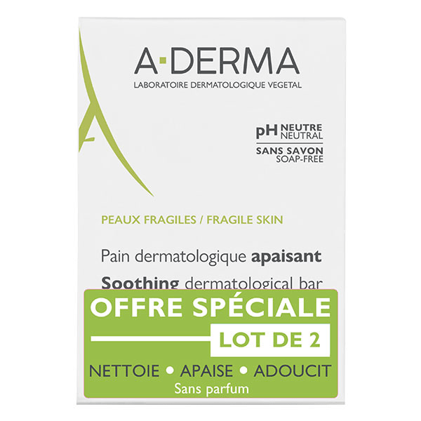 Les Indispensables Pain dermatologique apaisant Avoine Rhealba® Offre duo 2X100gr