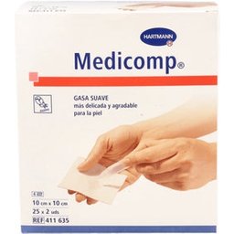 Medicomp Compresses En Non-Tissé 10x10cm 2x25 Sachets