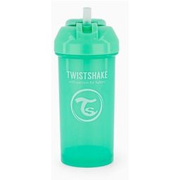 Tasse à paille vert pastel 360ml