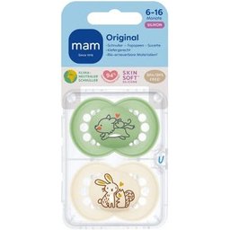 Original Sucette Silicone 6M+ Nature 2uts