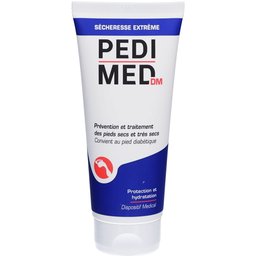 Pedimed DM crème 100ml, prévention et traitement des pieds secs à très secs.  Convient au pied du diabétique. A partir de 12 ans. Dispositif médical.