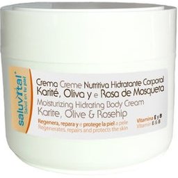 Crème hydratante corporelle Mosquito-Nutritionnelle au beurre de karité, aux olives et à la rose