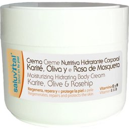 Crème hydratante corporelle Mosquito-Nutritionnelle au beurre de karité, aux olives et à la rose