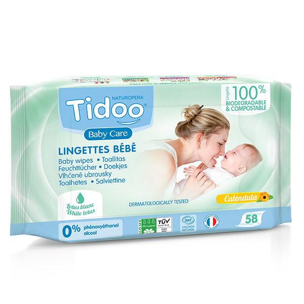 Baby Care Lingette Compostable Calendula Bio 58 lingettes