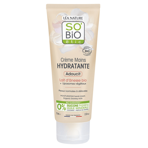 So'Bio Étic Mains Crème Hydratante Lait d'Ânesse Bio 75ml