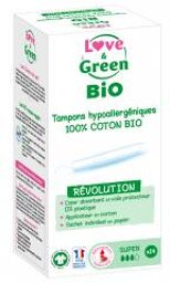 Tampons 100% Coton Bio Hypoallergéniques et Écologiques Avec Applicateur