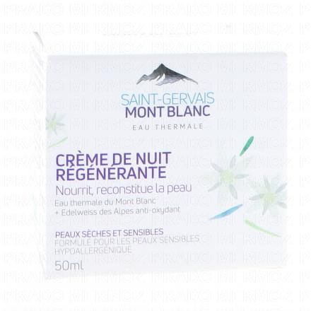 SAINT-GERVAIS MONT BLANC Crème de nuit régénérante pot 50 ml
