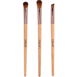 Trio de pinceaux pour les yeux en bambou naturel 3 pièces