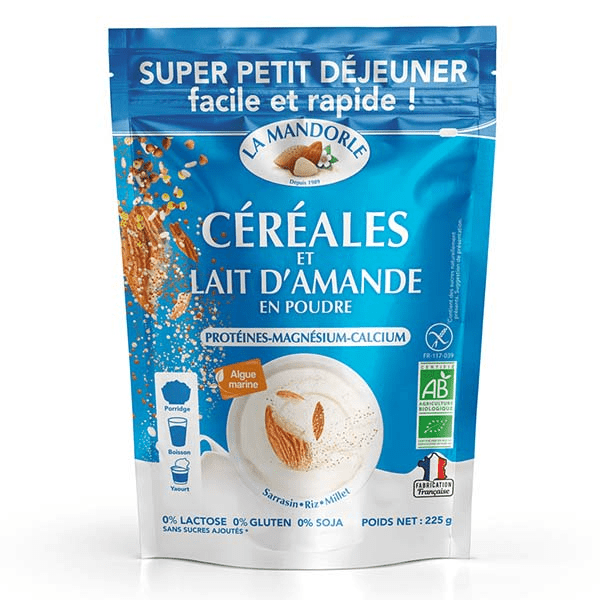 Super Petit déjeuner Céréales et Lait d'Amande BIO Doypack 225g
