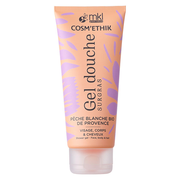 Gel Douche Pêche Blanche Bio de Provence Cosm'ethik 200ml