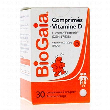 Comprimés vitamine D 30 comprimés à croquer gout orange