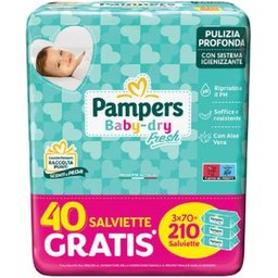 Baby Dry Fresh Lingettes 3x70uts