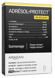 Synactifs Adresolprotect® - Surmenage & Charge Mentale - Zinc Rhodiola Ashwagandha Eleuthérocoque - 30 Gélules - Boîte 30 gélules