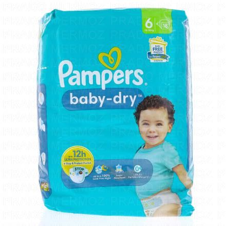 Baby dry 12h Taille 6 - 13à18kg x18 couches