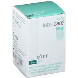 Febelcare® Haft Bande de fixation élastique cohésive 8 cm x 4 m