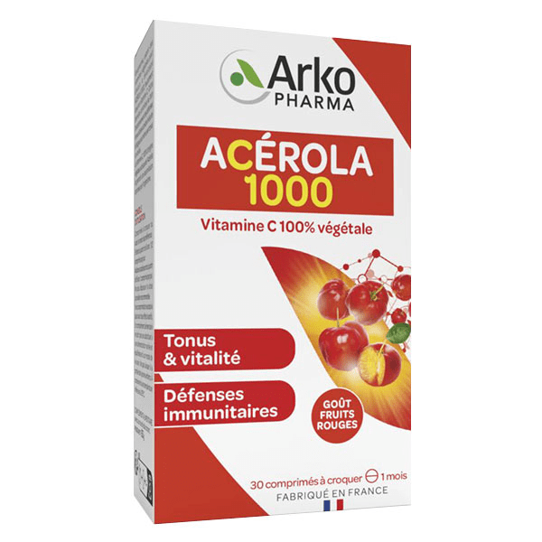 Azinc Naturel Acérola 1000 Vitamine C 30 comprimés