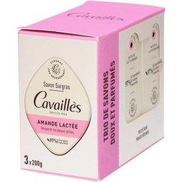 Cavailles Savon Surgras Amande Lactée x3
