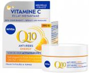 Q10 Anti-Rides Energy Activateur d'Éclat Crème Visage Jour SPF15 Peaux Fatiguées 50 ml - Pot 50 ml
